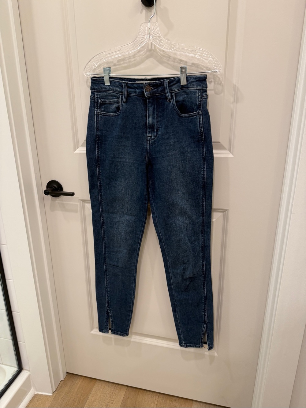 High-Rise Slim Jeans in Dark Blue